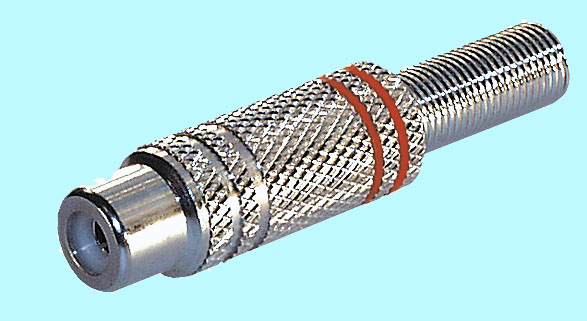 Rca h metal rojo cable 6MM - ESC2KMR - TRANSMEDIA