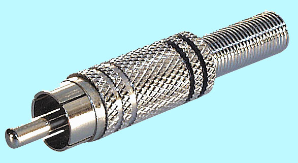 Conexión tipo RCA macho metal de 6 mm. - ESC2MS - TRANSMEDIA