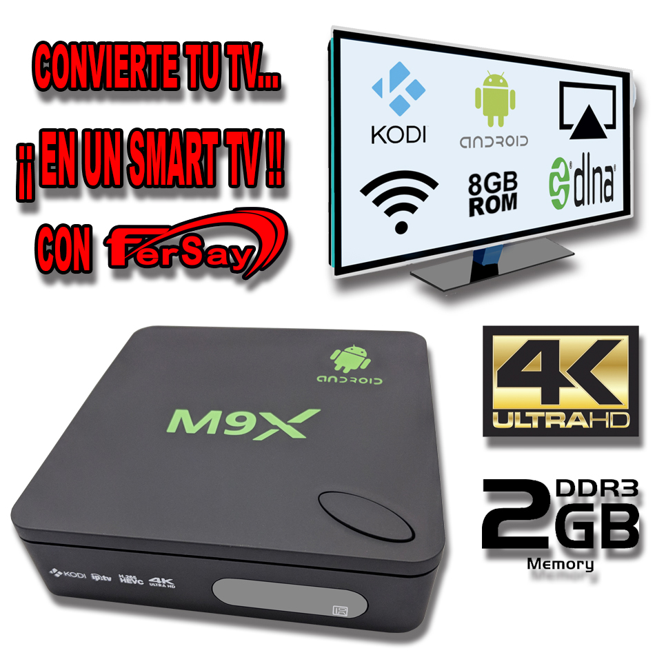 Convertidor TV a Smart TV via Wifi  Android e IOS - ESMARTM9X - FERSAY