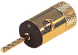 Conector tipo punta dorado neg - ESPG1S - TRANSMEDIA