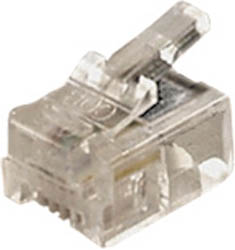 Conector teléfono RJ10 4/4 cable plano. - ETS134 - TRANSMEDIA