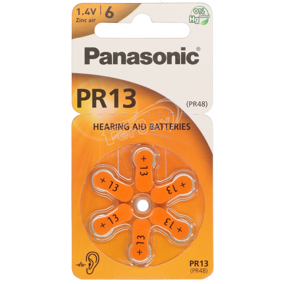 Pila tipo botón formato V13 PR13H Panasonic 1,4V. - EV13PR13H - PANASONIC