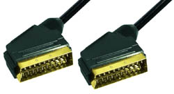Cable euroconector macho a euroconector macho 21 pin, dorado 1,5 metros. - EVC3DG - TRANSMEDIA