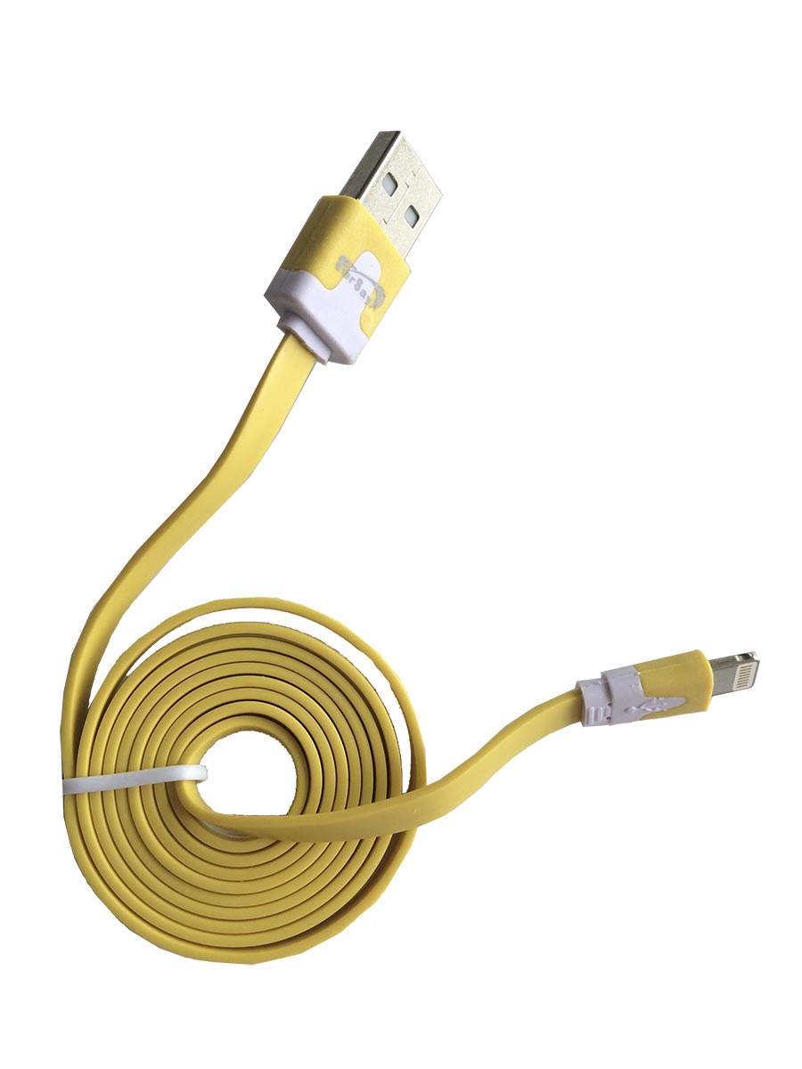 Cable plano carga y datos Iphone 6 amarillo - FERSAYC2540AM - FERSAY