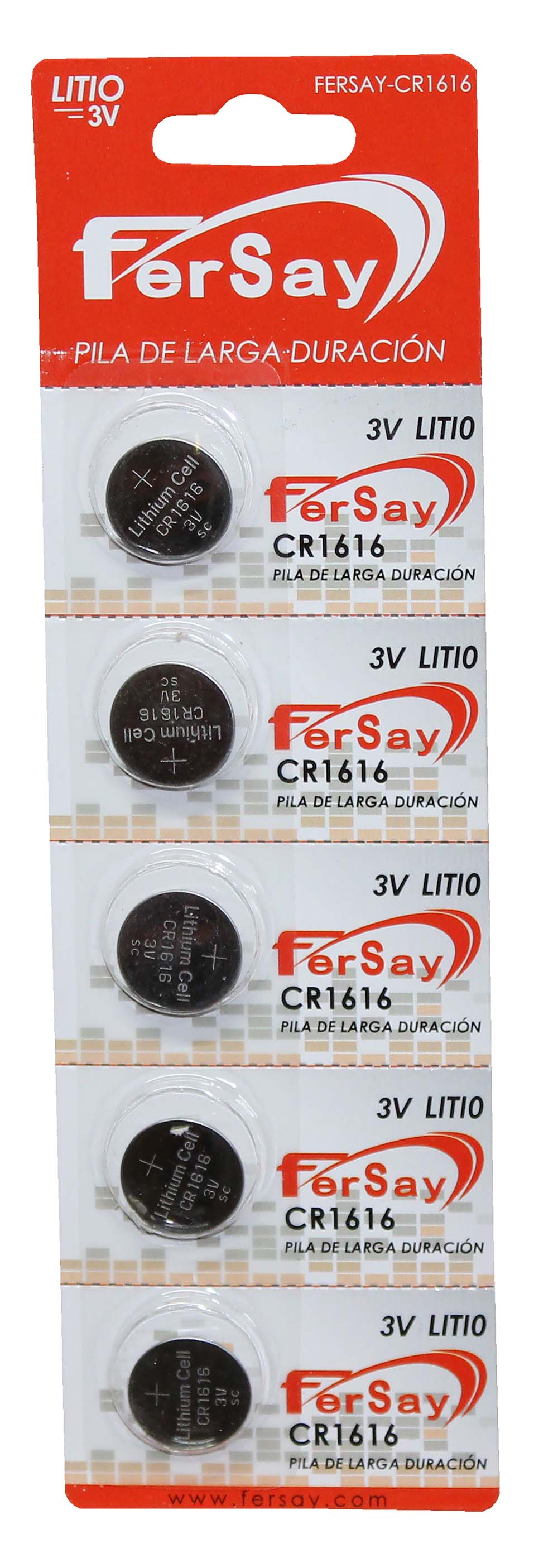 Pila litio tipo botón CR1616 Fersay. - FERSAYCR1616 - FERSAY