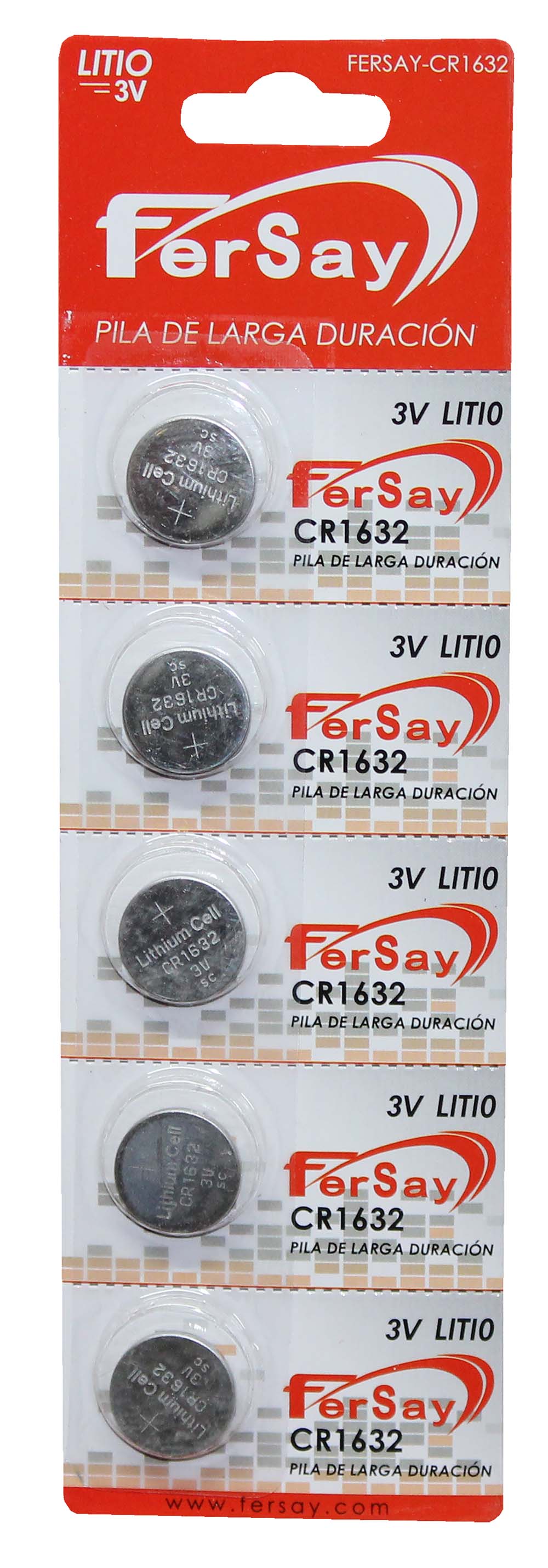 Pila botón de litio formato CR1632. - FERSAYCR1632 - FERSAY