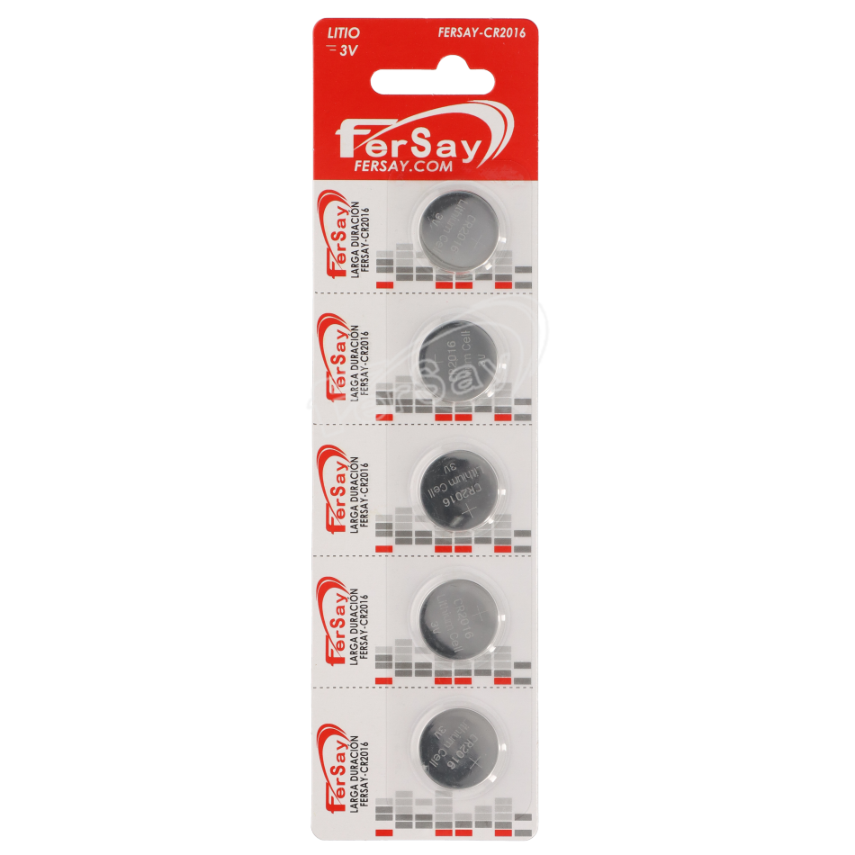 Pila de botón de litio CR2016 Fersay, 5 unidades. - FERSAYCR2016 - FERSAY
