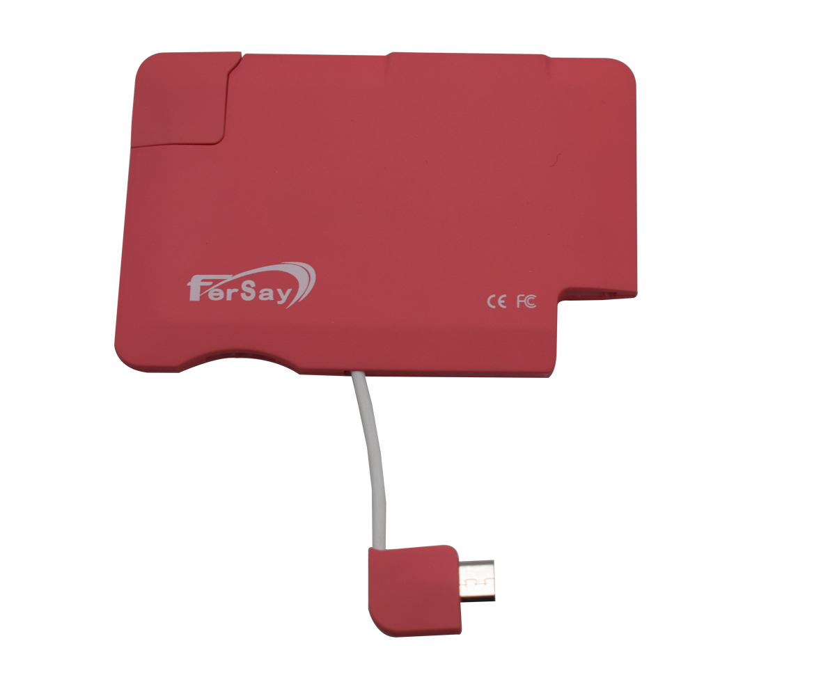 Lector datos multifuncion portatil color rojo - FERSAYDATACARDR - FERSAY