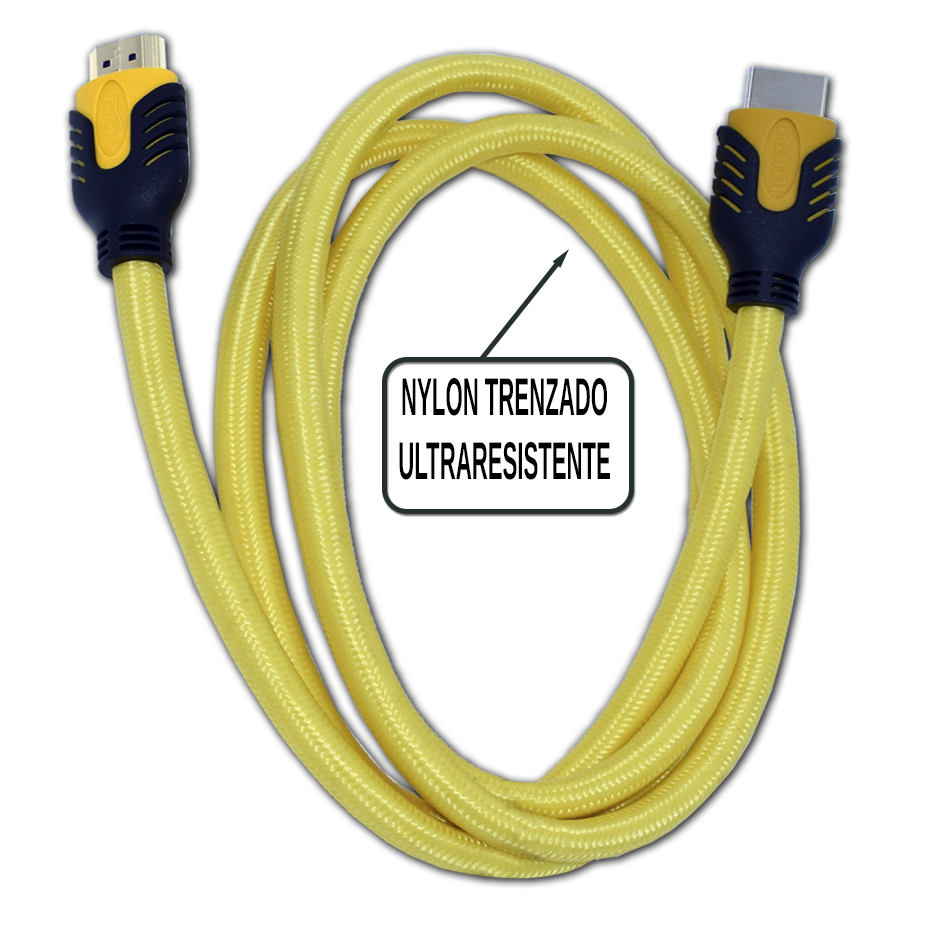 Cable Hdmi Ethernet 4K amarillo 1.5 m longitud - FERSAYHDMIAM - FERSAY