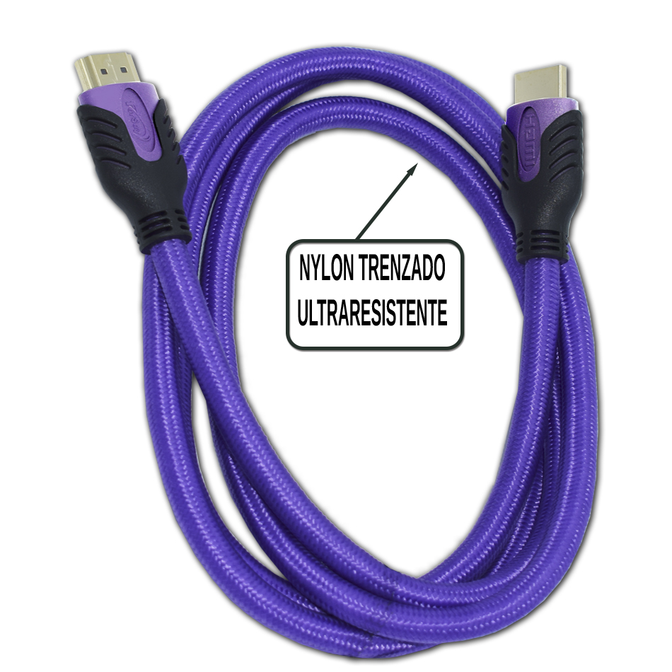 Cable Hdmi 19 pines 4K Ethernet morado - FERSAYHDMIM - FERSAY