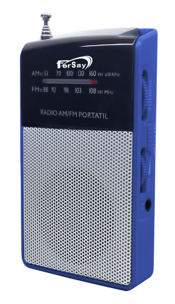 Radio portatil de bolsillo Fm Am color azul 1010A - FERSAYRANAG1010A - FERSAY