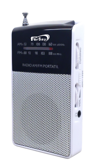 Radio portatil de bolsillo Am Fm color blanco 1010 - FERSAYRANAG1010B - FERSAY