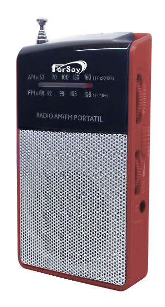 Radio portatil de bolsillo Fm Am color Rojo - FERSAYRANAG1010R - FERSAY