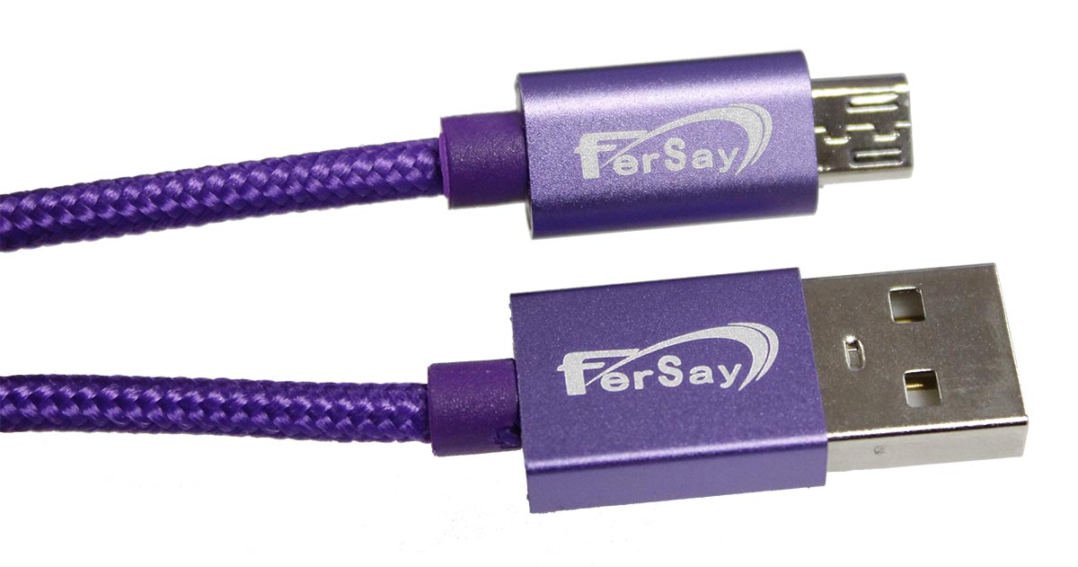 Cable Usb mini Usb Fersay morado - FERSAYUSBM - FERSAY
