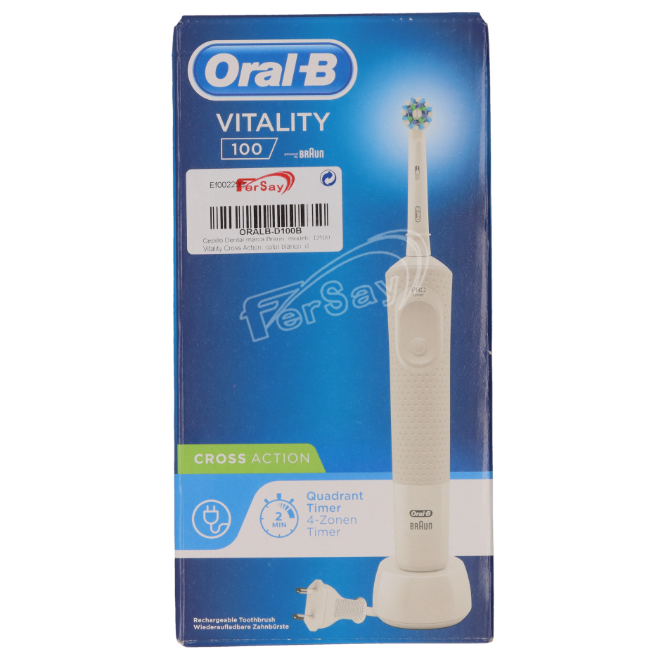 Cepillo Dental Braun D100 color blanco - ORALBD100B - BRAUN