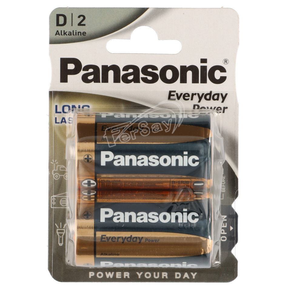 Blister 2 pilas LR20 Panasonic - PLR20 - PANASONIC