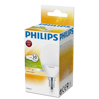 Bombilla Esferica bajo consumo Philips 7W E14 - PHCFLESFE7WE14 - PHILIPS