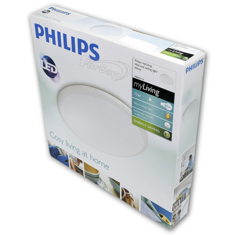 Plafon Philips myLiving Twirl LED blanca. 29cm - PHLUMIT30K11WW - PHILIPS