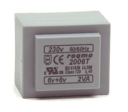 Transformador alimentación encapsulado 12V 2,8VA 234MA. - RQS2812 - ROQMO